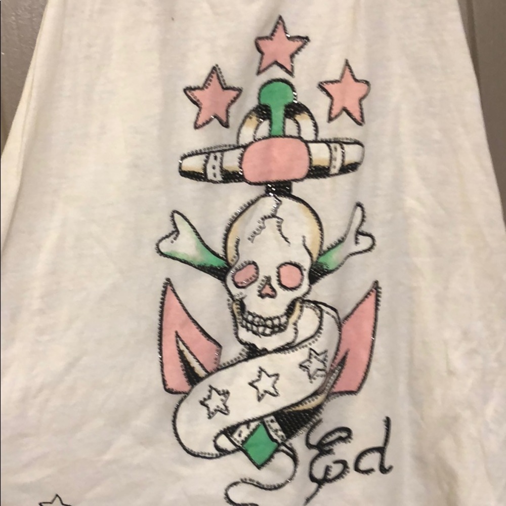 ✨ Cream Ed Hardy Tank